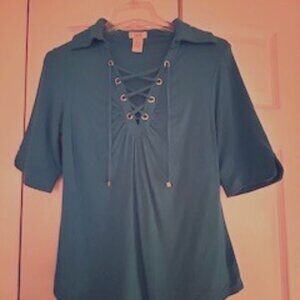 Women's Short Sleeve Cache Blouse